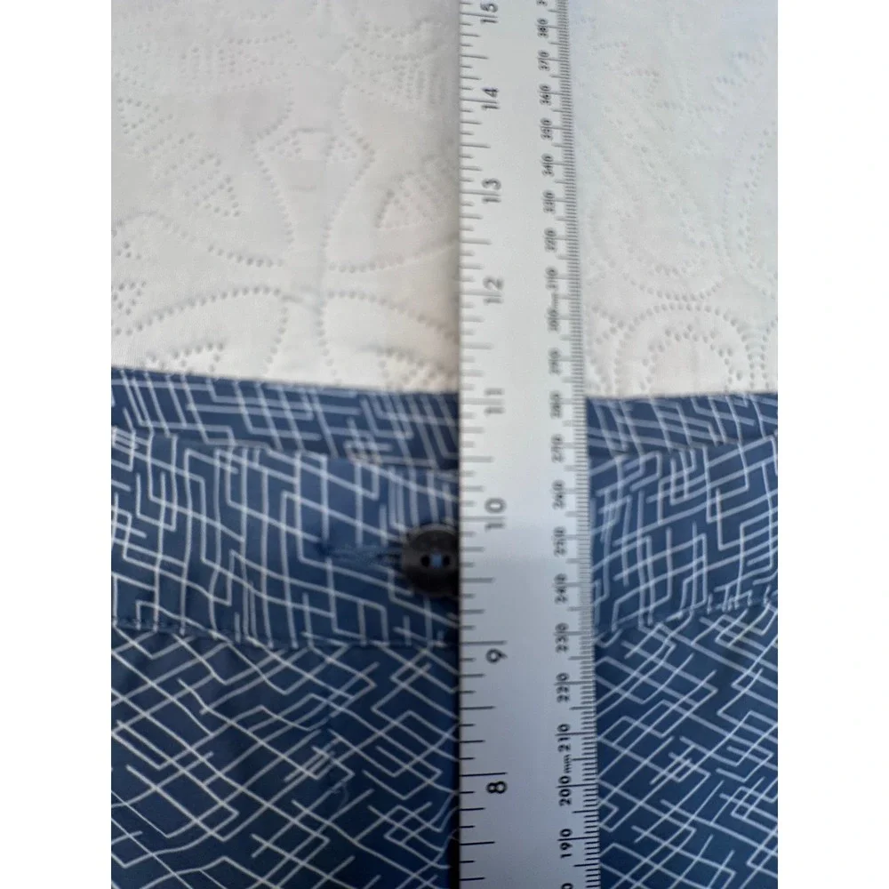 Puma Golf Shorts Navy Blue White Geometric Maze Print Performance Womens 12